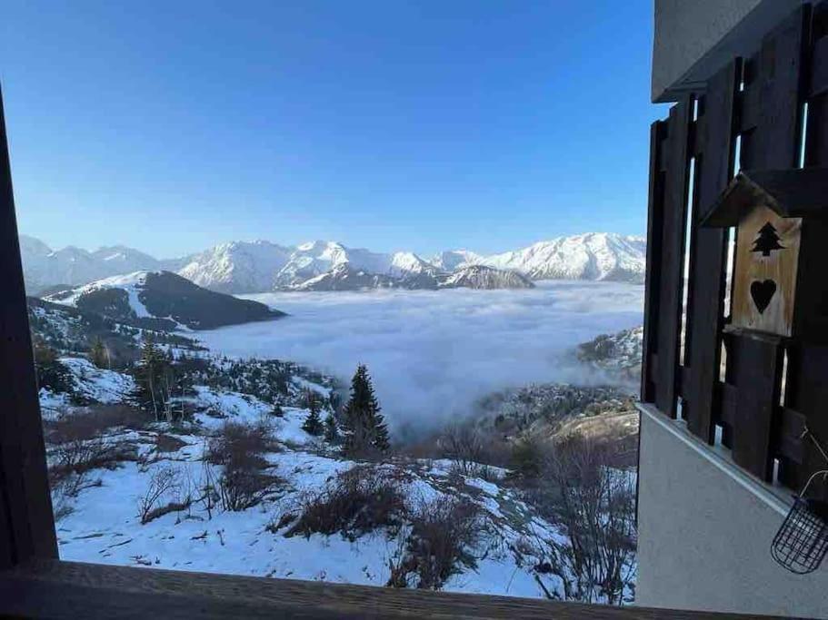 Appartement Entierement Renove, Vue Exceptionnelle Huez Dış mekan fotoğraf